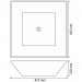 Moins Cher Lavabo carrée Céramique Blanc 41,5 x 41,5 x 12 cm - 4