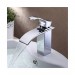 Prix Compétitif Robinet de lavabo à bec plat incliné, robinet style contemporain fini en chrome - 1