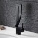 Prix Compétitif Robinet lavabo mitigeur contemporain style unique en laiton solide Noir - 3