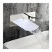 Prix Compétitif Robinet de lavabo à bec large effet cascade, style contemporain avec finition d'ensemble en chromé - 0