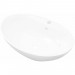 Moins Cher Hommoo Lavabo ovale en céramique avec trou de robinet HDV03669 - 1