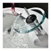 Prix Compétitif Robinet de lavabo à bassin verseur rond en verre, un robinet de style moderne avec unique poignée - 0