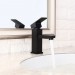 Prix Compétitif Robinet lavabo mitigeur moderne en noir solide - 3