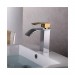 Prix Compétitif Robinet de lavabo contemporain avec sortie d'eau en cascade finition or-argent - 3