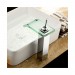 Prix Compétitif Robinet lavabo à bec en verre incurvé, avec jet à effet de cascade, design contemporain - 4