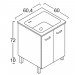 Moins Cher Xilon Nanco - Bac à laver avec meuble cm 60x60. Blanc (code 2266) - 2