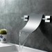 Prix Compétitif Robinet lavabo mural sophistiqué avec bec en cascade en chromé - 3