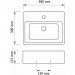 Moins Cher Vasque rectangulaire à trou Noir en céramique pour salle de bain HDV04219 - 4