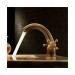 Prix Compétitif Robinet salle de bain muni de double poignées, design antique et finition en laiton - 3