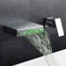 Prix Compétitif Robinet lavabo mural LED contemporain en chromé poli - 1
