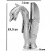 Moins Cher Luxe or cygne salle de bains bassin mélangeur robinet robinet à levier unique chaud froid bec Argent Sasicare - 2