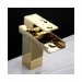 Prix Compétitif Robinet d'évier cascade avec mitigeur, style traditionnel et finition dorée - 1