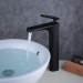 Prix Compétitif Robinet haut avec revêtement brillant noir mitigeur de lavabo pour vasque - 0