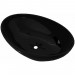 Moins Cher Hommoo Lavabo ovale Céramique 40 x 33 cm Noir HDV03668 - 1