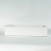 Moins Cher Lave main Rectangulaire Gain de place Gauche - Céramique Blanc - 38x15 cm - Minimalist - 3