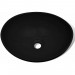 Moins Cher Hommoo Lavabo ovale Céramique 40 x 33 cm Noir HDV03668 - 2