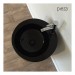 Moins Cher Bonde clic-clac pour vasque + cache rond en céramique noire - 0