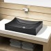 Moins Cher Vasque rectangulaire céramique Noir pour salle de bain - 0
