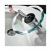 Prix Compétitif Robinet de lavabo à bassin verseur rond en verre, un robinet de style moderne avec unique poignée - 1