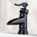 Prix Compétitif Robinet lavabo mitigeur style vintage en laiton solide et noir antique - 0