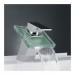 Prix Compétitif Robinet d'évier avec bec en verre, style contemporain et finition en métal chromé - 0