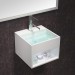 Moins Cher Lave Main Carré - Solid Surface Blanc Mat - 33x33 cm - Enjoy - 0