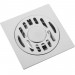 Moins Cher PrimeMatik - Drain 10x10cm avec casquette et grille amovible en acier inoxydable poli - 0