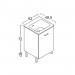 Moins Cher Xilon Nanco - Bac à laver avec meuble cm 50x50. Blanc. (code 2255) - 2
