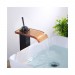 Prix Compétitif Robinet de lavabo style contemporain, avec bec en verre incurvé teint en orange - 3