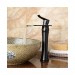 Prix Compétitif Robinet de lavabo cascade de couleur noir avec large embouchure, finition en bronze huilé - 3