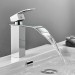 Prix Compétitif Auralum robinet de lavabo acier inoxydable Robinet en Casacade chrome - 0
