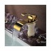 Prix Compétitif Robinet lavabo effet cascade avec bec et poignée dorés, style contemporain (Ti-PVD) - 2